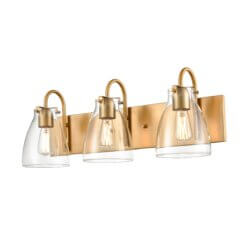 DVI LIGHTING EMMA 3 LT VANITY BRASS CLEAR DVP47043BR-CL godridge