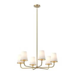 DVI LIGHTING KANATA 6 LT CHANDELIER BRASS DVP48026BR-OP fredericton