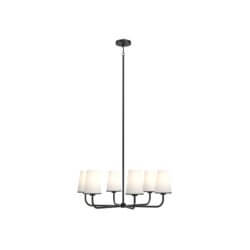 DVI LIGHTING KANATA 6 LT CHANDELIER EBONY DVP48026EB-OP monton