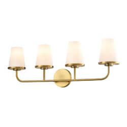 DVI LIGHTING KANATA 4 LT VANITY BRASS DVP48044BR-OP burlington