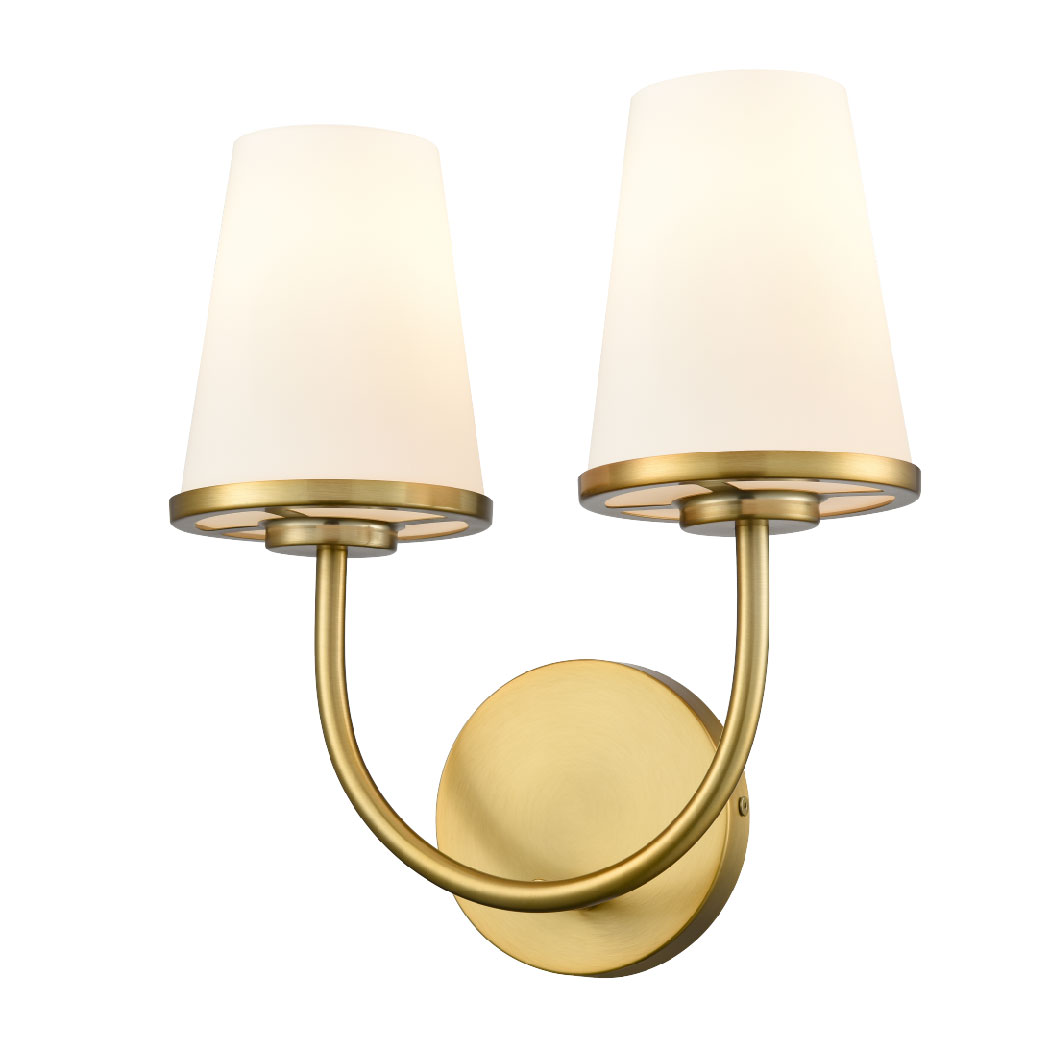 DVI LIGHTING KANATA 2 LT SCONCE BRASS DVP48099BR-OP caledon