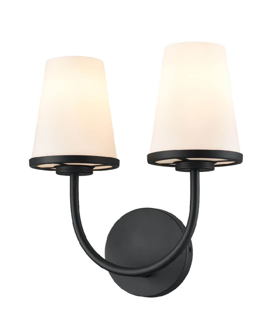 DVI LIGHTING KANATA 2 LT SCONCE EBONY DVP48099EB-OP vaughan