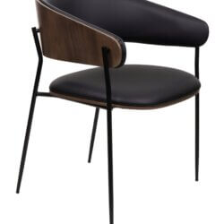 FURNISHINGS MATE LIAM CHAIR (SET OF TWO) BLACK DC-2930-BL-MB newmarket