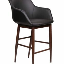FURNISHINGS MATE OWEN COUNTER STOOL BLACK SET OF TWO CS 345-BL-BW milton