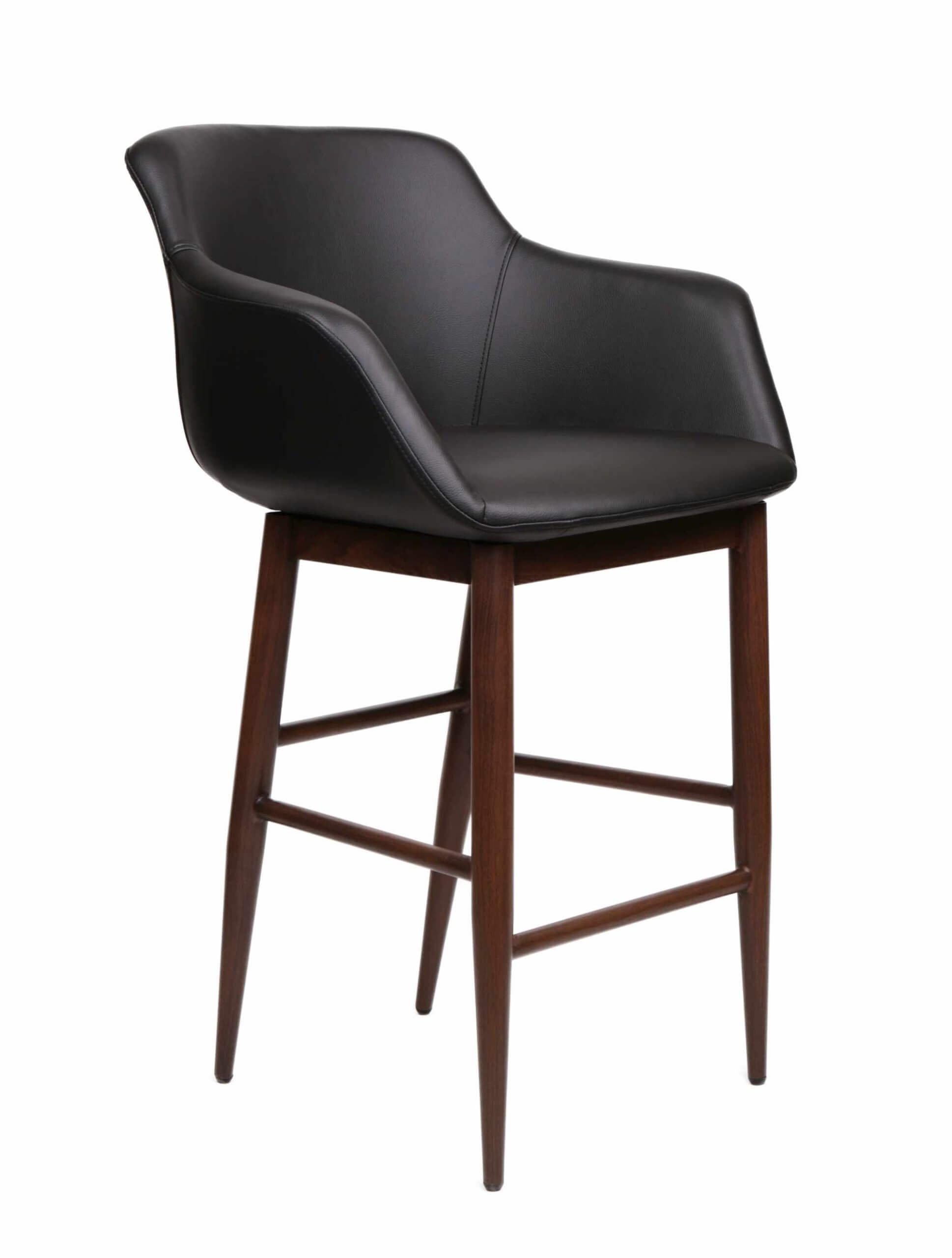 FURNISHINGS MATE OWEN COUNTER STOOL BLACK SET OF TWO CS 345-BL-BW milton