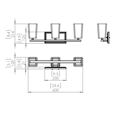 DVI LIGHTING RIVERSIDE 3 LT VANITY EBONY DVP47943EB-SSOP toronto