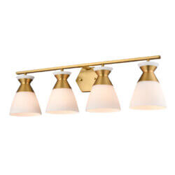 DVI LIGHTING SUNNYBROOK 4 LT VANITY BRASS OPAL DVP47444BR-OP calgary