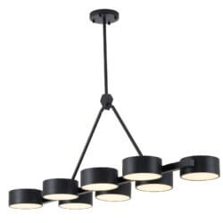 BETHEL BLACK 8 LT LINEAR CHANDELIER LED BE36C50B qucbec city