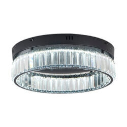 BETHEL ROUND SATIN BLACK FLUSH MOUNT GL448FM16B Kkitchener