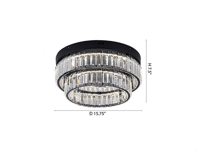 BETHEL ROUND SATIN BLACK FLUSH MOUNT GL450FM15BK brockville