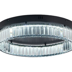 BETHEL ROUND SATIN BLACK FLUSH MOUNT GL449FM20BK nobleton