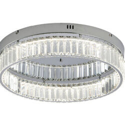 BETHEL ROUND CHROME FLUSH MOUNT GL449FM20CH milton