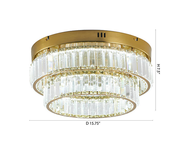 BETHEL ROUND BRASS FLUSH MOUNT GL450FM15BR belleville