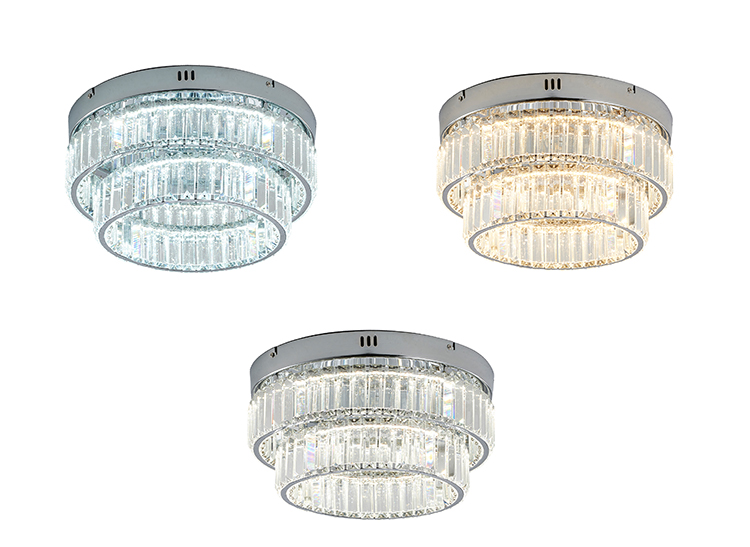 BETHEL ROUND CHROME FLUSH MOUNT GL450FM15CH trenton