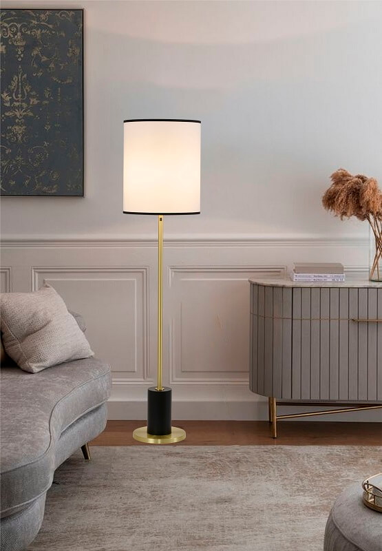 BETHEL BLACK AND SATIN BRASS FLOOR LAMP BTG101BR halifax