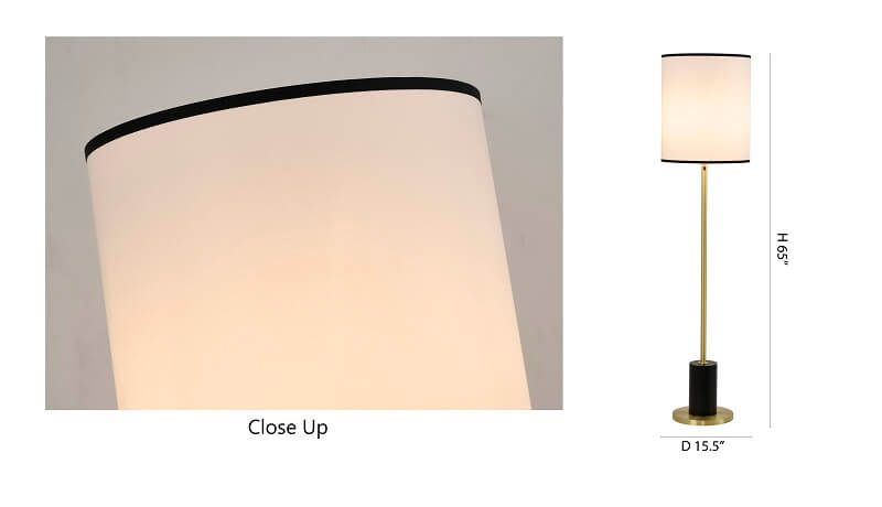 BETHEL BLACK AND SATIN BRASS FLOOR LAMP BTG101BR halifax