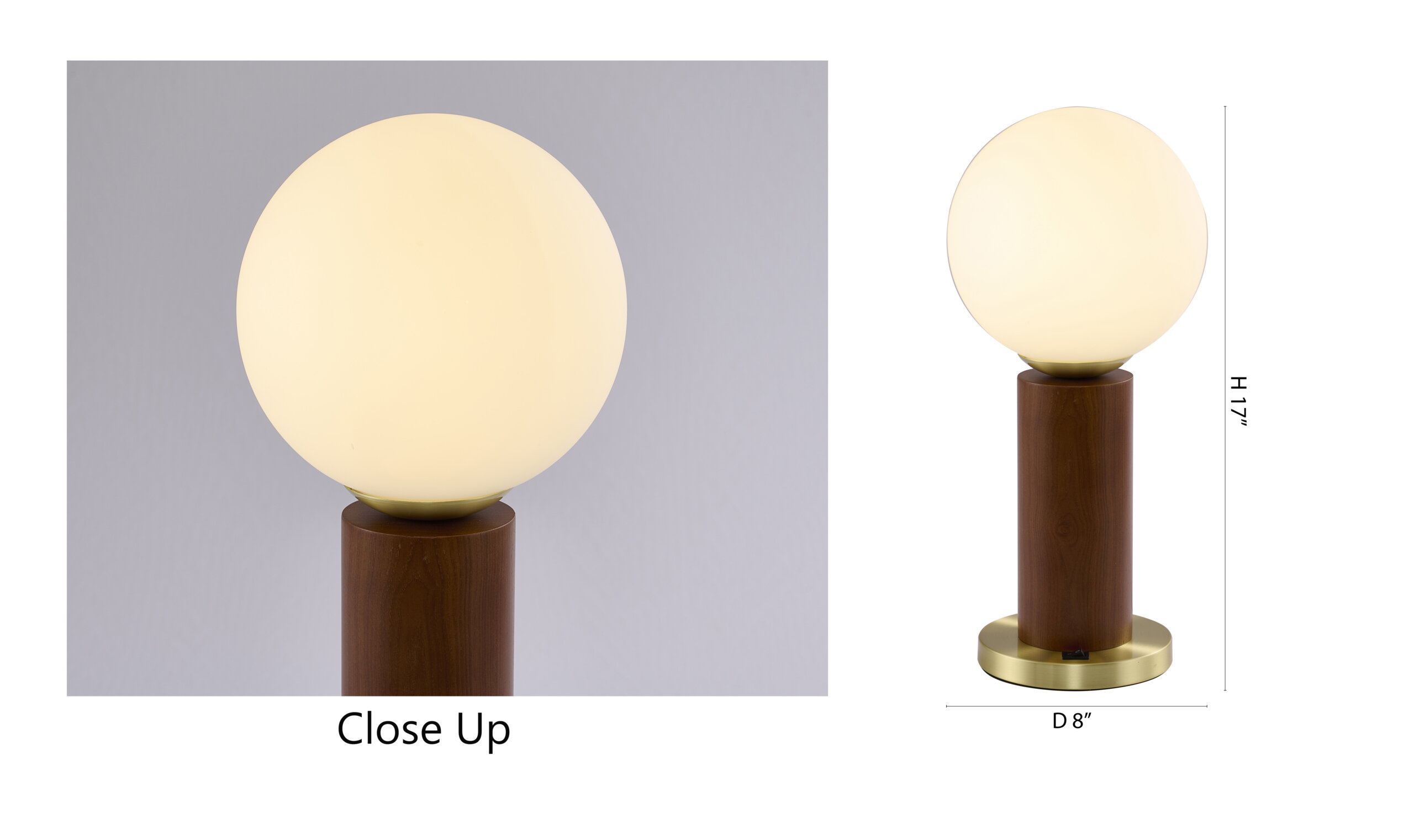 BETHEL WOOD TABLE LAMP BTG102BR monton