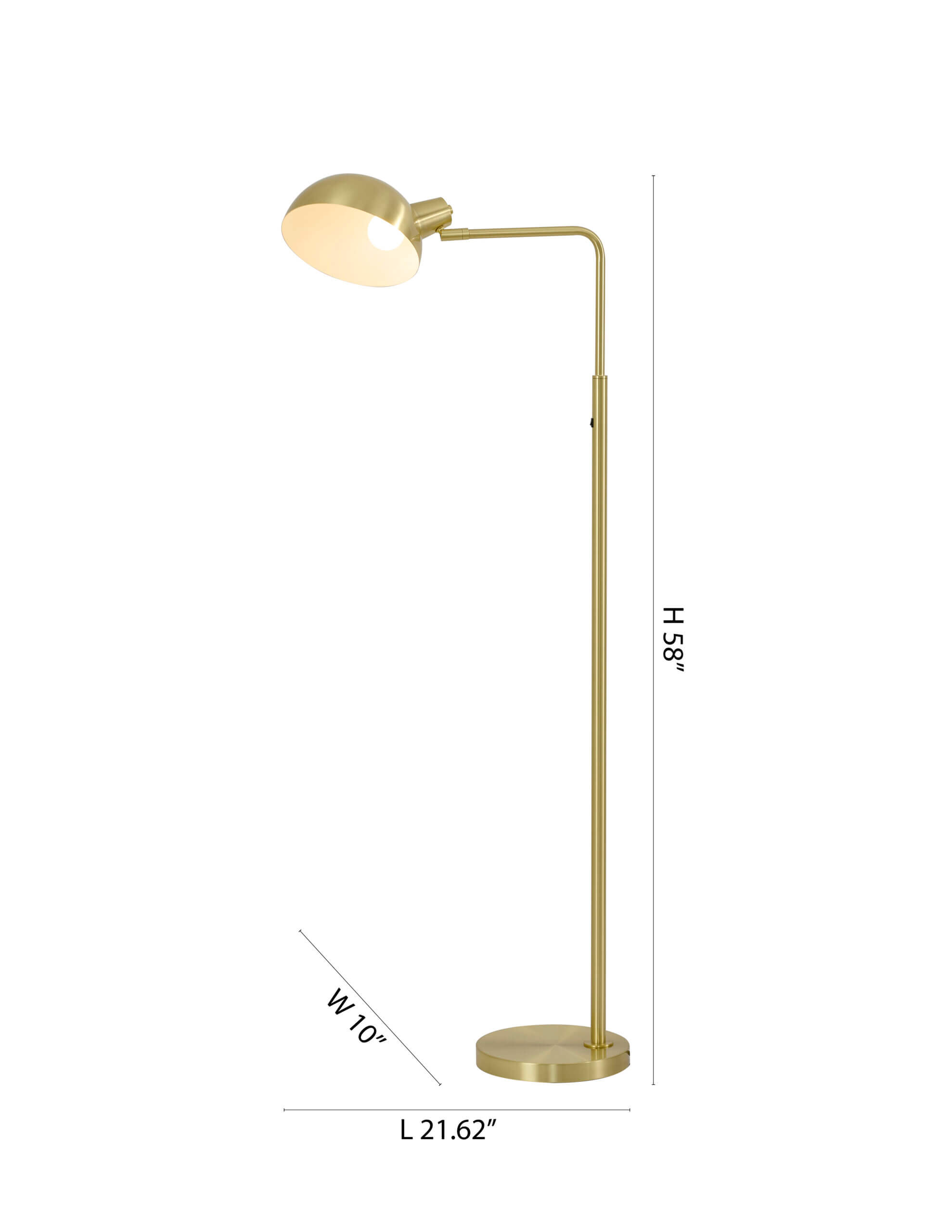 BETHEL SATIN BRASS FLOOR LAMP BTG105FBR calgary