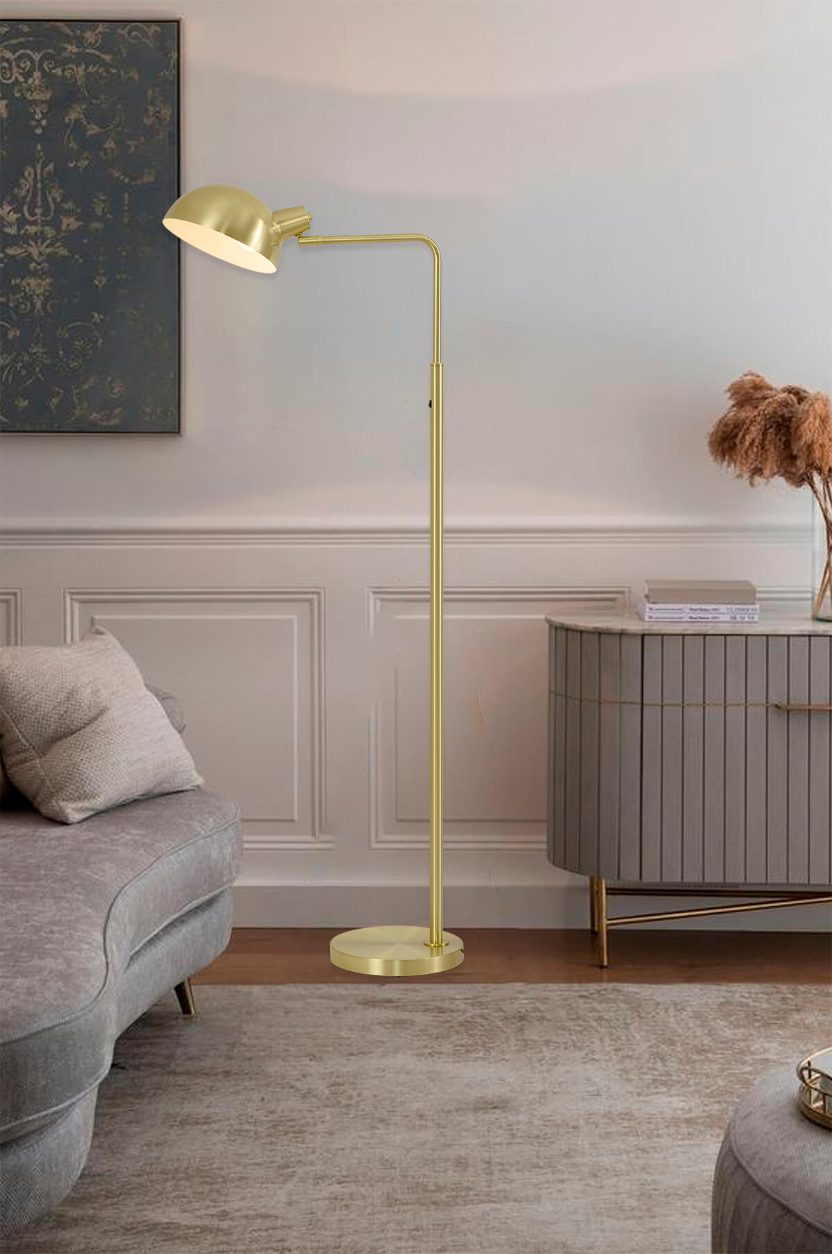 BETHEL SATIN BRASS FLOOR LAMP BTG105FBR calgary