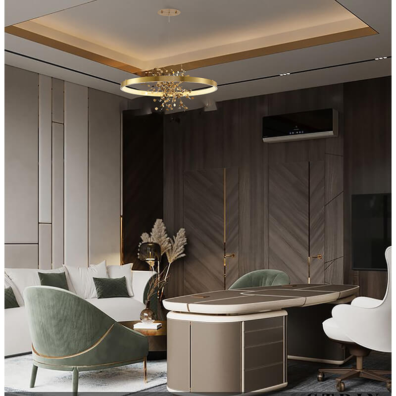 BETHEL CONFETTI LED CHANDELIER GOLD GL350C32G-2 vaughan