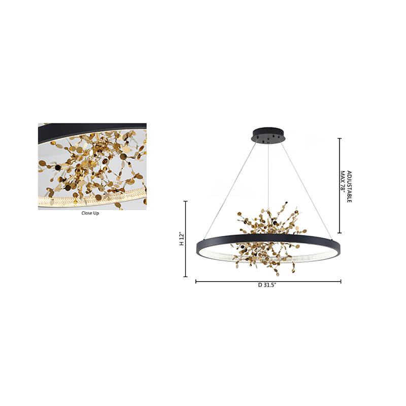 BETHEL CONFETTI LED CHANDELIER GL350C32B-2 kelowna