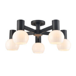 DVI LIGHTING LILLOOET 5 LT SEMI-FLUSH MOUNT EBONY DVP49413EB-TO halifax