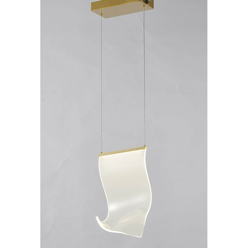 BETHEL ACRYLIC CRUMBLED SHEET PENDANT GOLD GL420P10G burlington