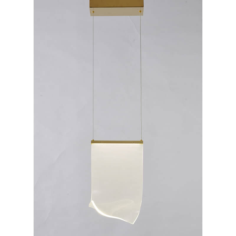 BETHEL ACRYLIC CRUMBLED SHEET PENDANT GOLD GL420P10G burlington