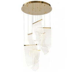 BETHEL ACRYLIC CRUMBLED SHEET CHANDELIER GOLD GL422C22G oakville
