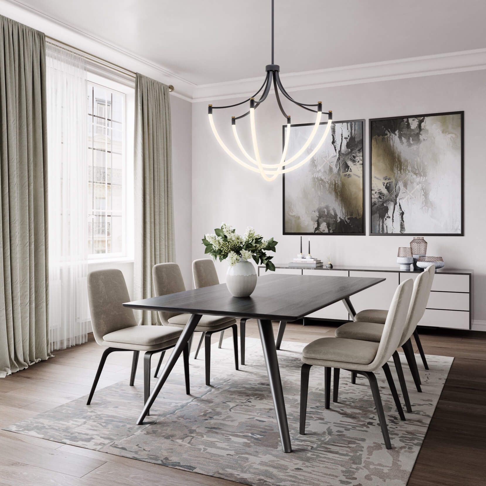 ARTCRAFT CASCATA LED CHANDELIER AC6810BK ottawa