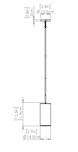 DVI LIGHTING GIMLI 12.5" MINI PENDANT DVP49120MW+BK quebec city