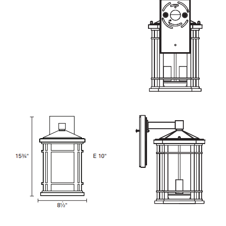 DVI LIGHTING CARDIFF OUTDOOR SCONCE DVP142020BK-SSD waterloo