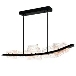 CWI LIGHTING ARCUS LED 50" BLACK CHANDELIER 1711P50-5-101 vaughan