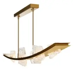 CWI LIGHTING ARCUS LED 70" BRASS CHANDELIER 1711P70-7-624 montreal