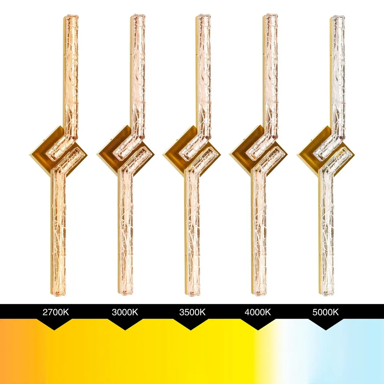 CWI LIGHTING CONTOUR LED 33" BRASS WALL LIGHT 1724W33-2-624 niagara