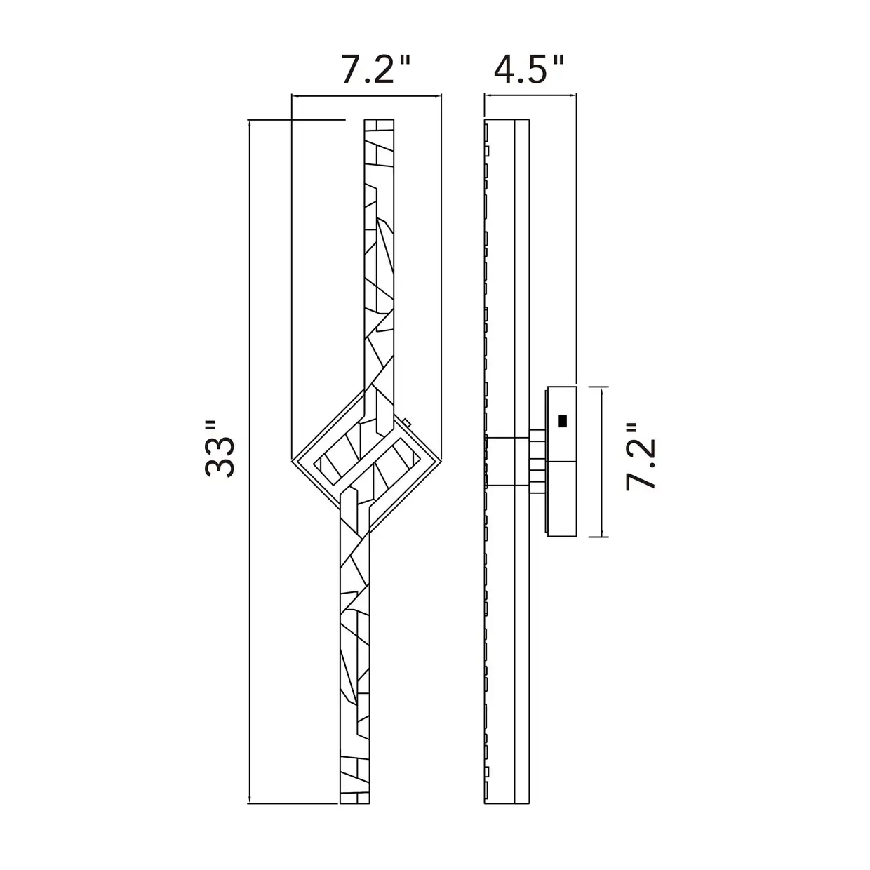 CWI LIGHTING CONTOUR LED 33" BRASS WALL LIGHT 1724W33-2-624 niagara