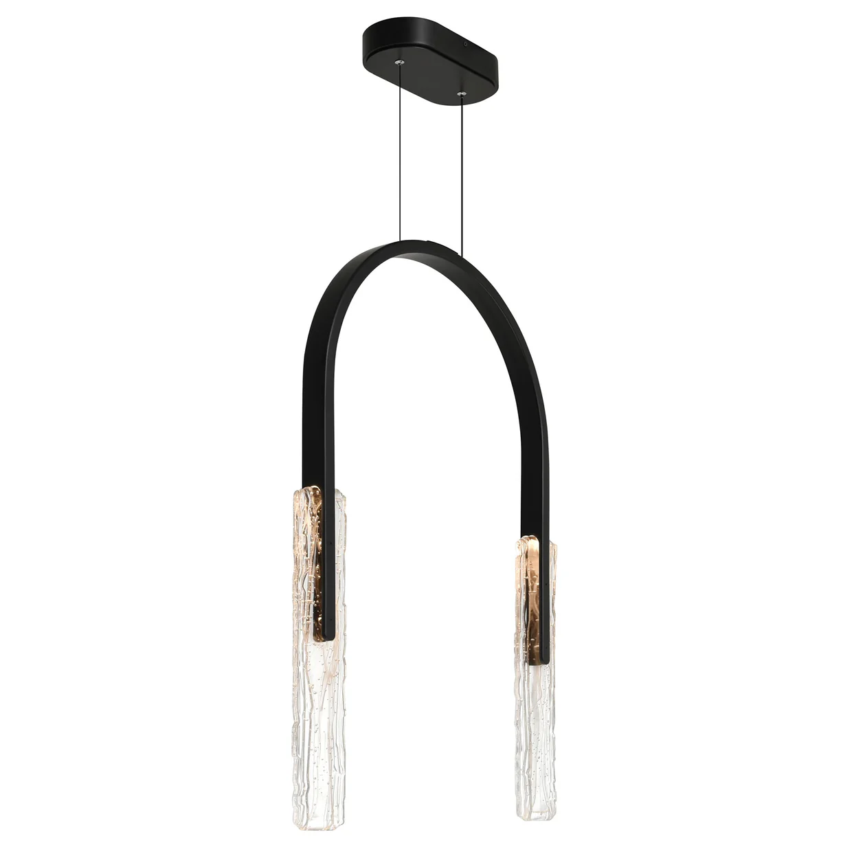 CWI LIGHTING CURVA LED 22" CHANDELIER BLACK 1725P22-2-101 port perry