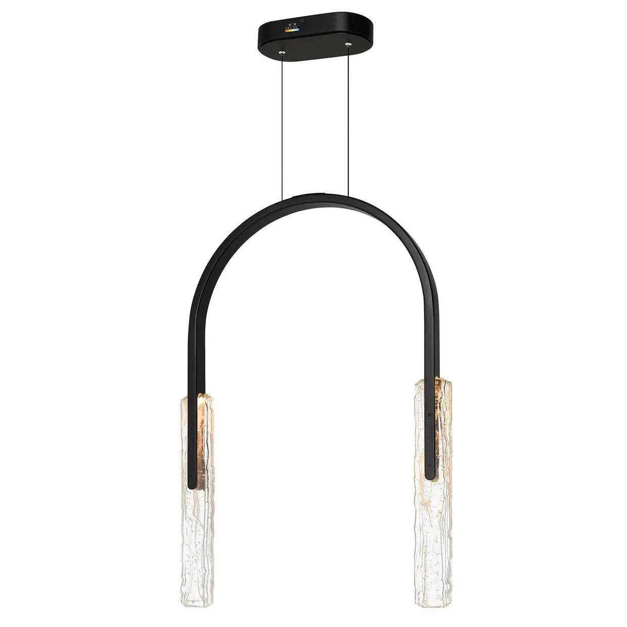 CWI LIGHTING CURVA LED 22" CHANDELIER BLACK 1725P22-2-101 port perry
