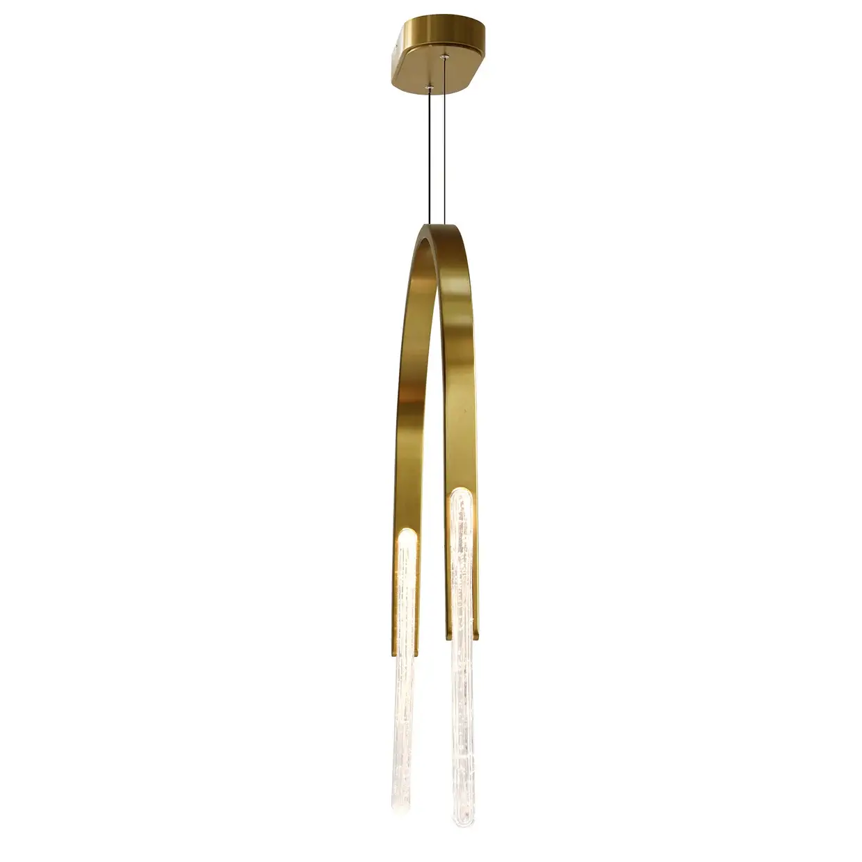 CWI LIGHTING CURVA LED 22" CHANDELIER BRASS1725P22-2-624 kingston