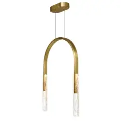 CWI LIGHTING CURVA LED 22" CHANDELIER BRASS1725P22-2-624 kingston