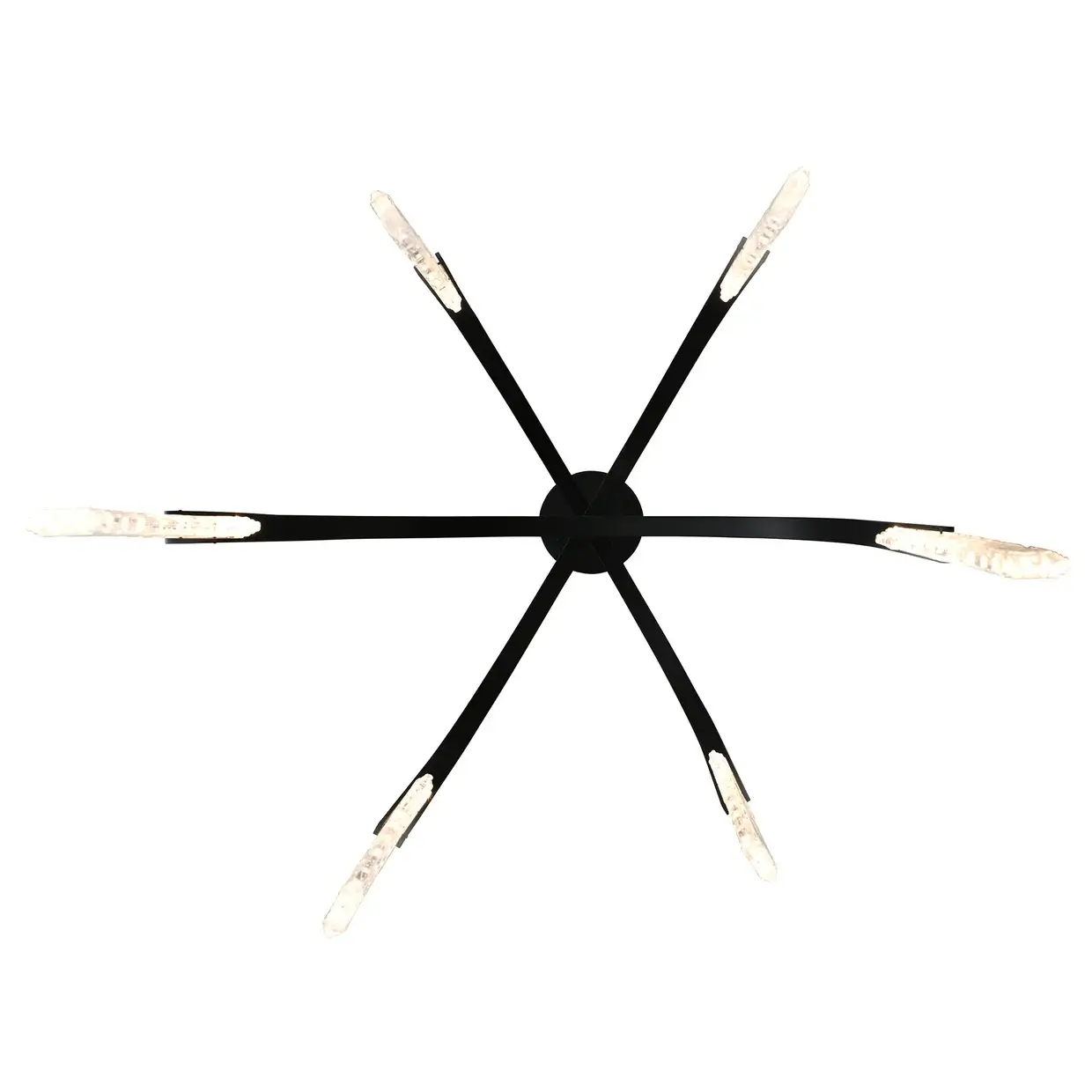 CWI LIGHTING CURVA LED 38" CHANDELIER BLACK 1725P38-6-101 uxbridge