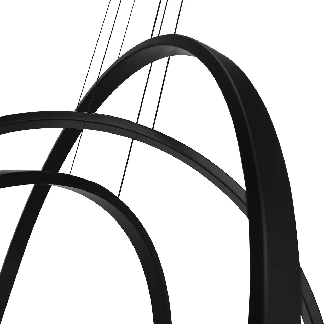CWI LIGHTING CURVA LED 38" CHANDELIER BLACK 1725P38-6-101 uxbridge
