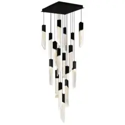 CWI LIGHTING PETRA LED 24" BLACK CHANDELIER 1723P24-17-101 oakville