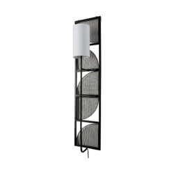 MERCANA NAVIN BLACK METAL WALL SCONCE 68985-AB niagara