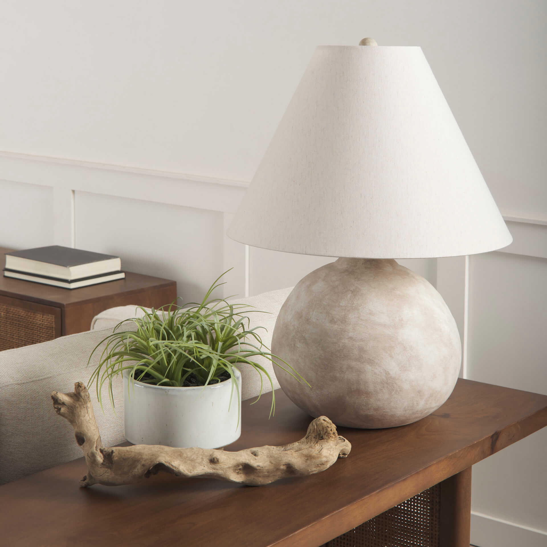 MERCANA MEHDI CREAM CERAMIC TABLE LAMP 70168 perth