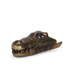 MERCANA ALISTAIR ANTIQUED GOLD CAST METAL DECORATIVE SKULL 71170 toronto