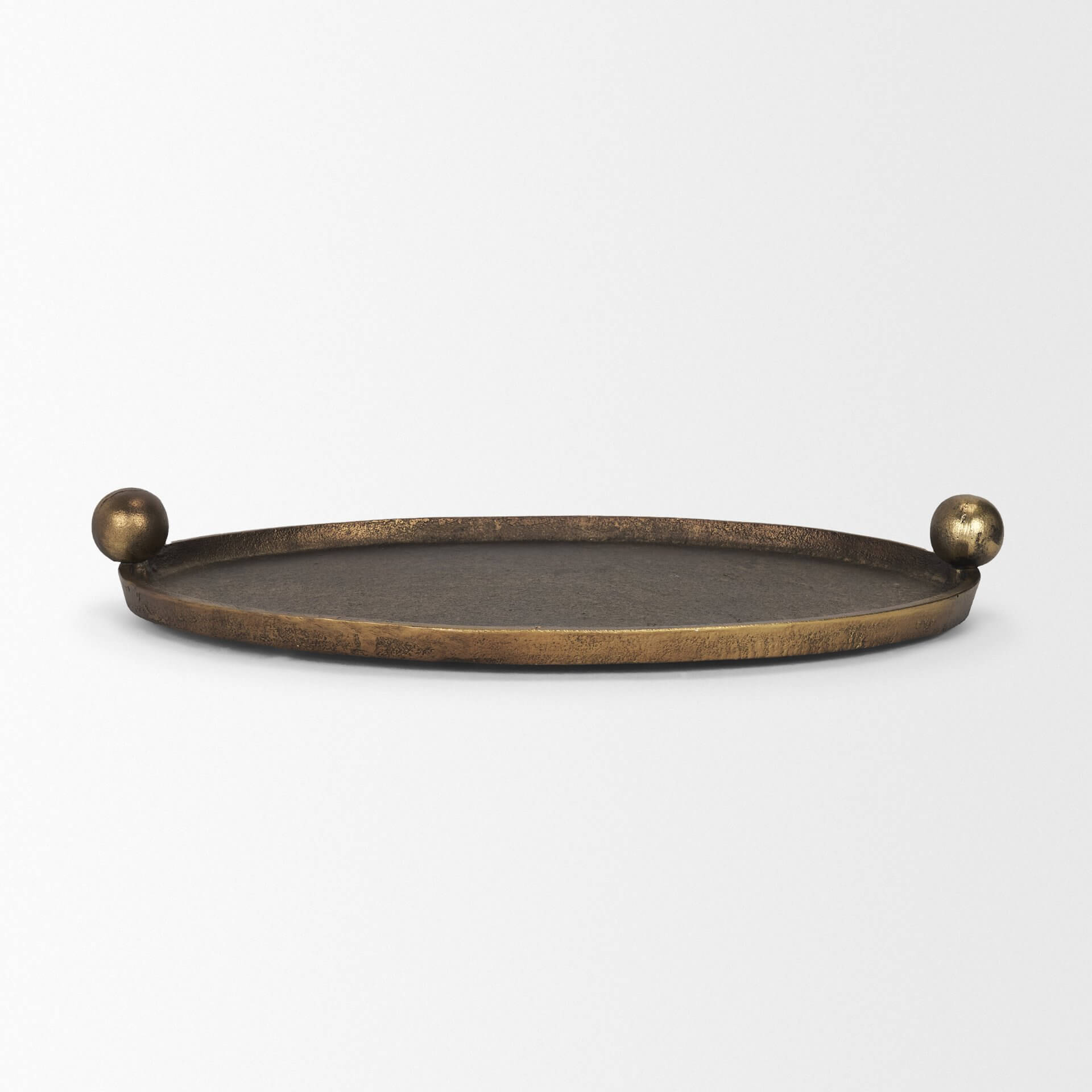 MERCANA JIANNA OVAL ANTIQUED GOLD METAL TRAY LARGE 71172 montreal