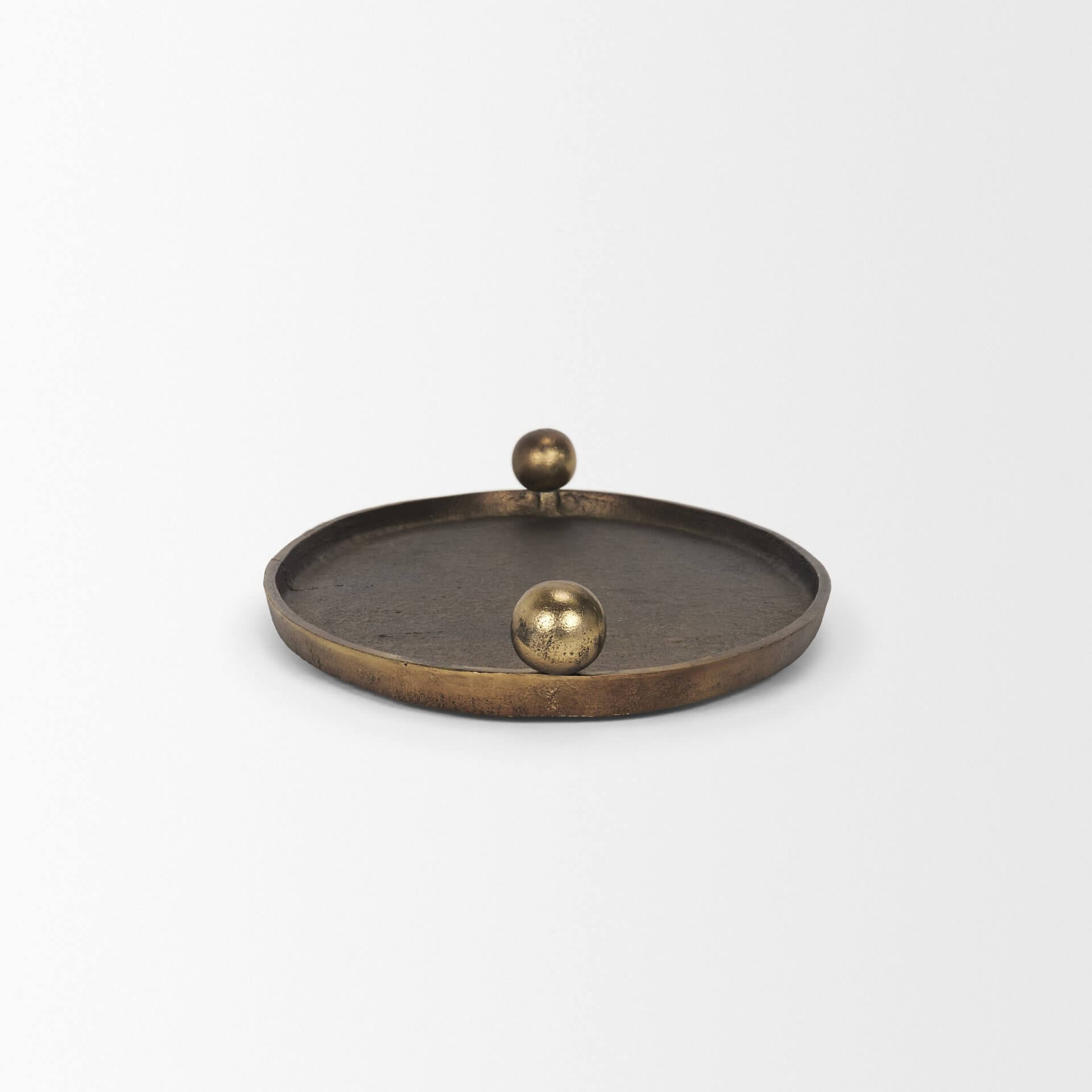 MERCANA JIANNA OVAL ANTIQUED GOLD METAL TRAY LARGE 71172 montreal