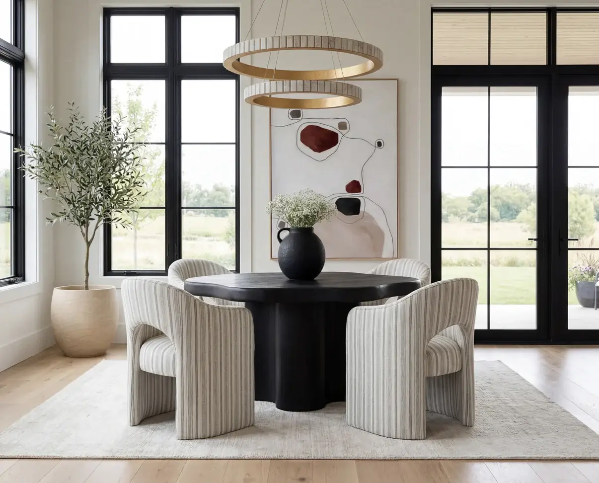 SUNPAN BELLONA DINING TABLE - COAL BLACK 112357 perth