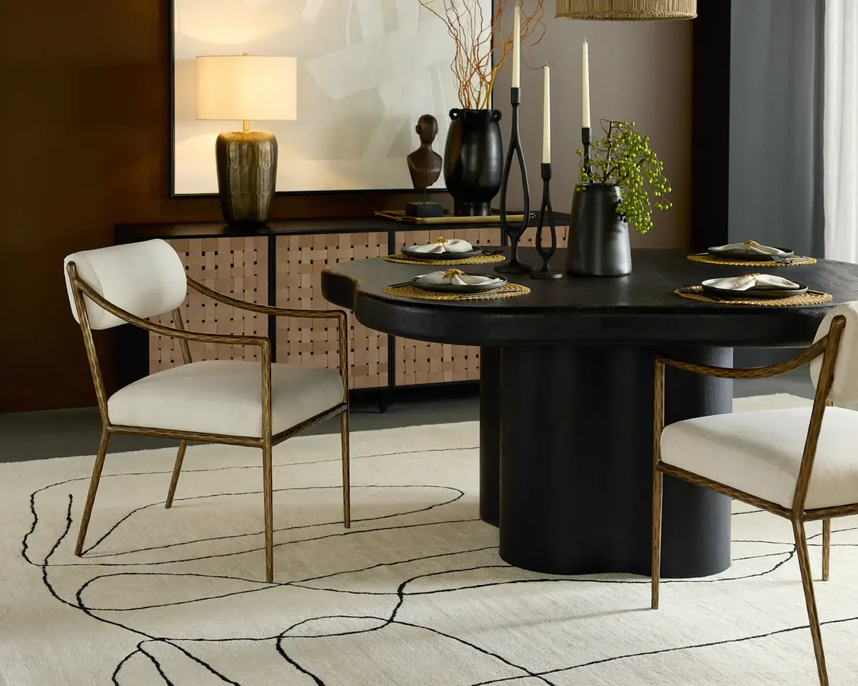 SUNPAN BELLONA DINING TABLE - COAL BLACK 112357 perth